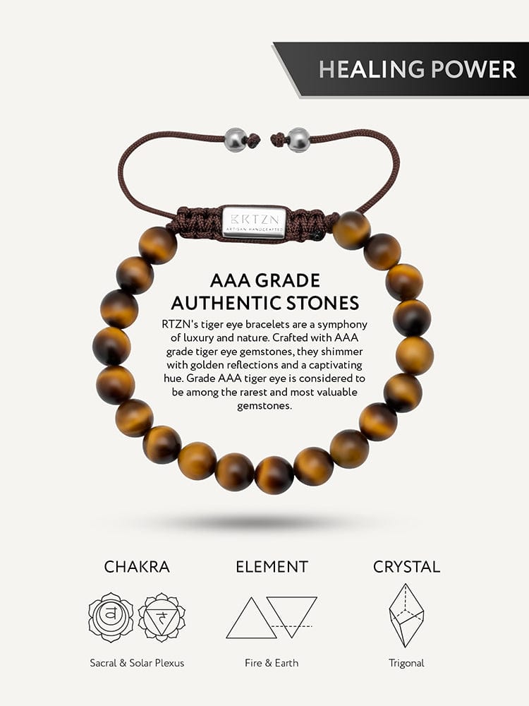 Men's Tiger’s Eye Beaded Bracelet - Bali