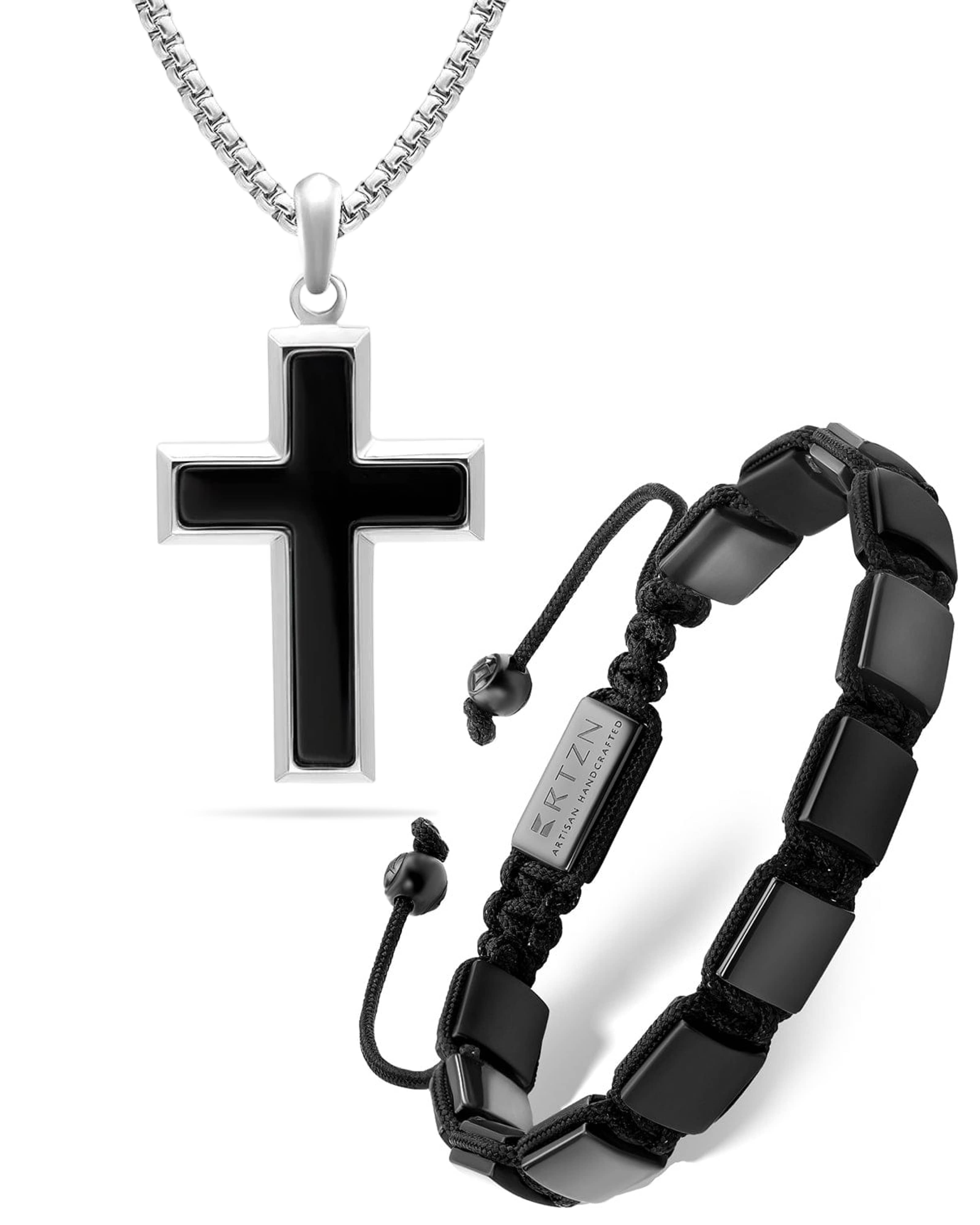 Black Onyx Cross Set