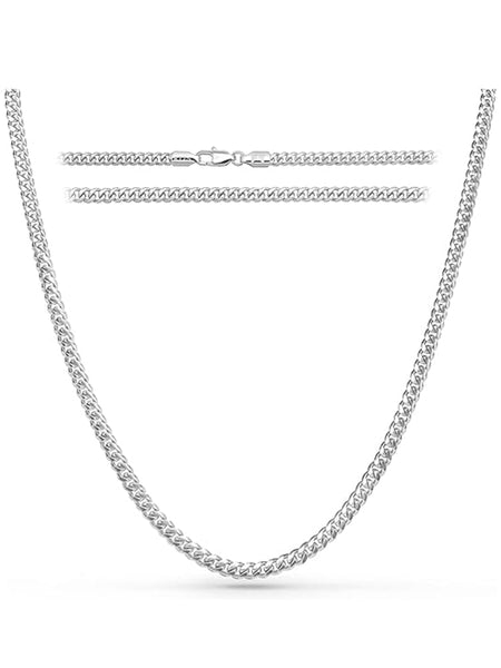 thumbnail image 2 of 316L Stainless Steel Mens Curb Chain Cuban Link Necklace – Chunky Solid, Lobster Claw Closure 2 of 4