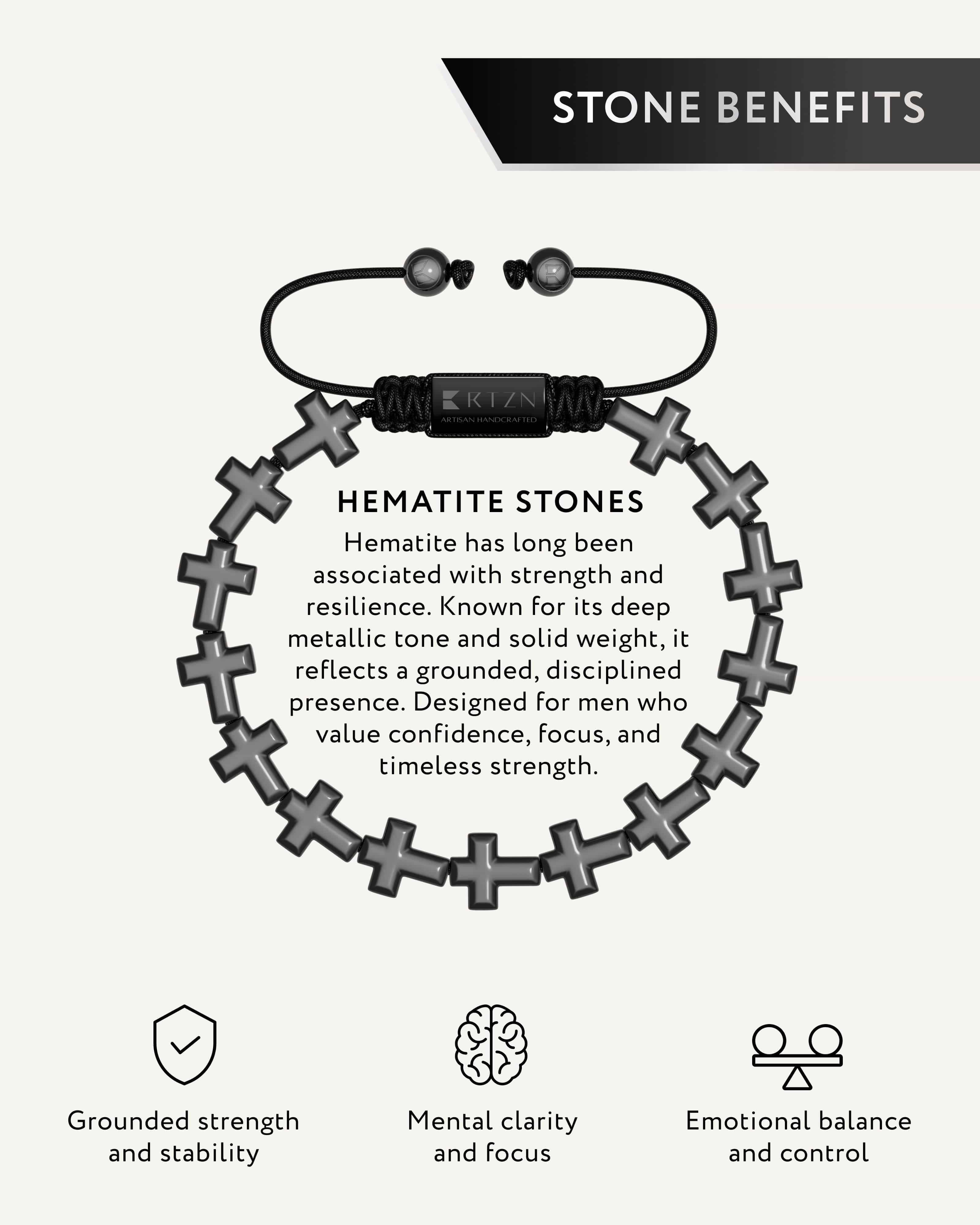 Hematite Bracelet - Cross RTZN