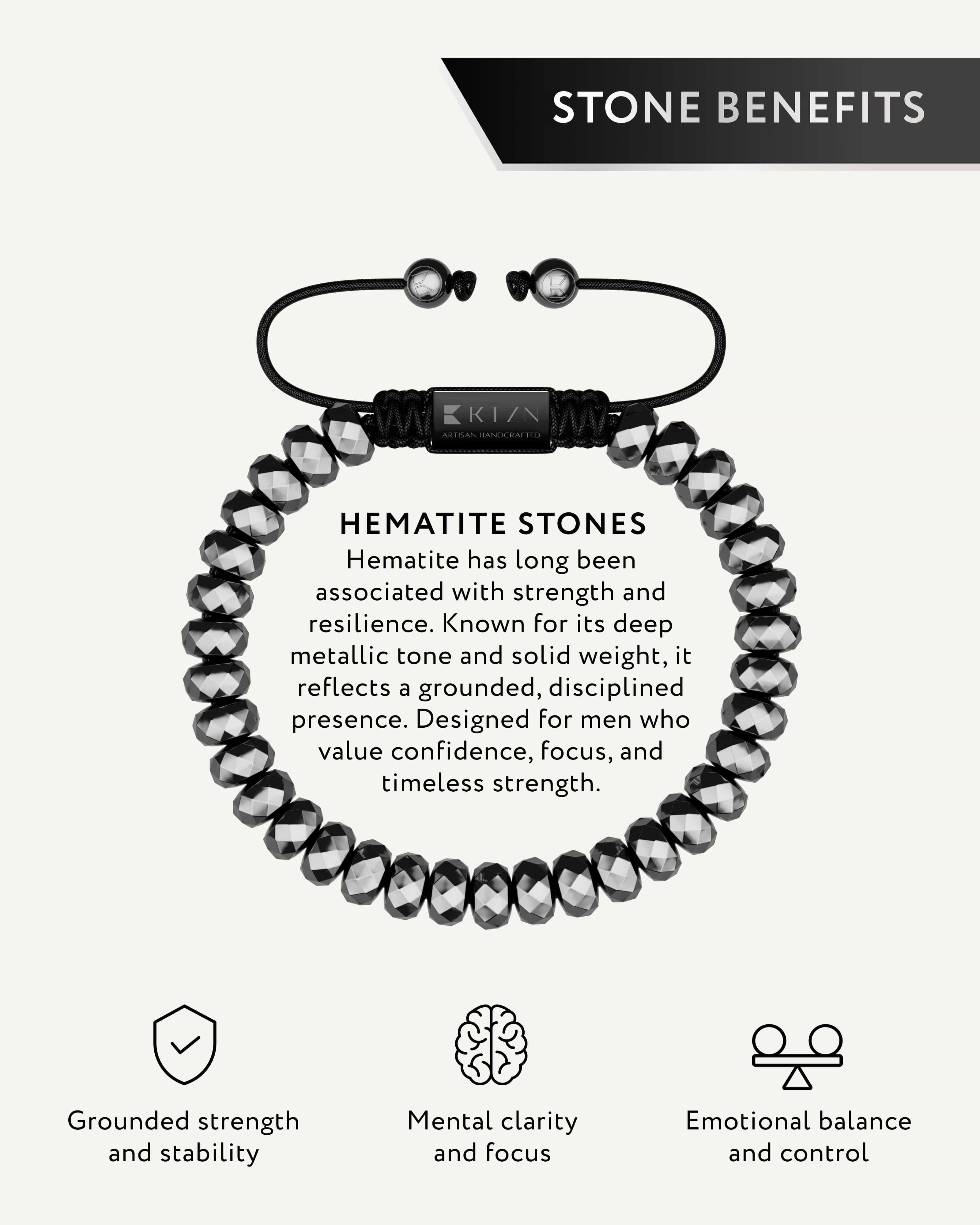 Hematite Beaded Bracelet - Faceted