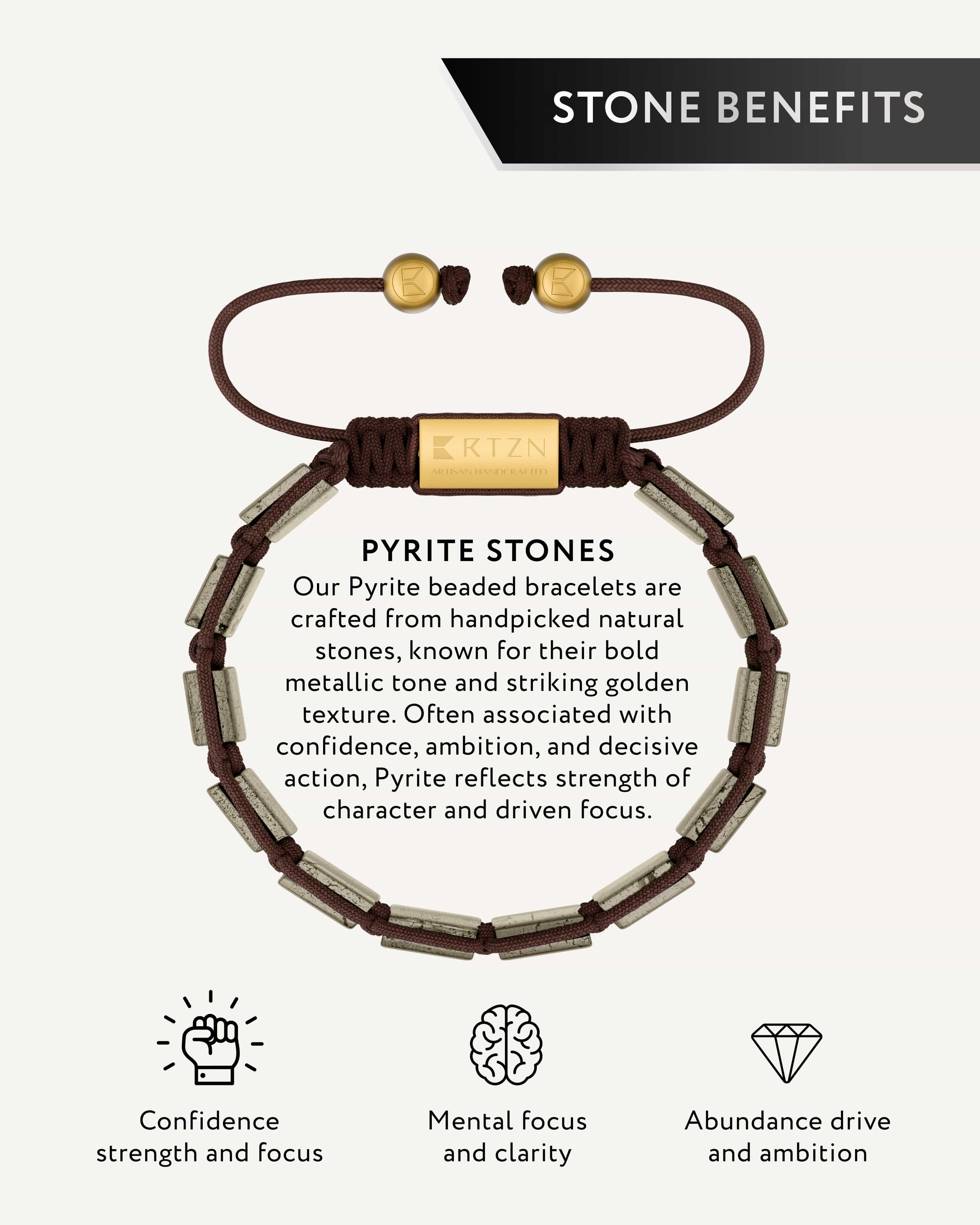 Pyrite Beaded Bracelet - Havana RTZN