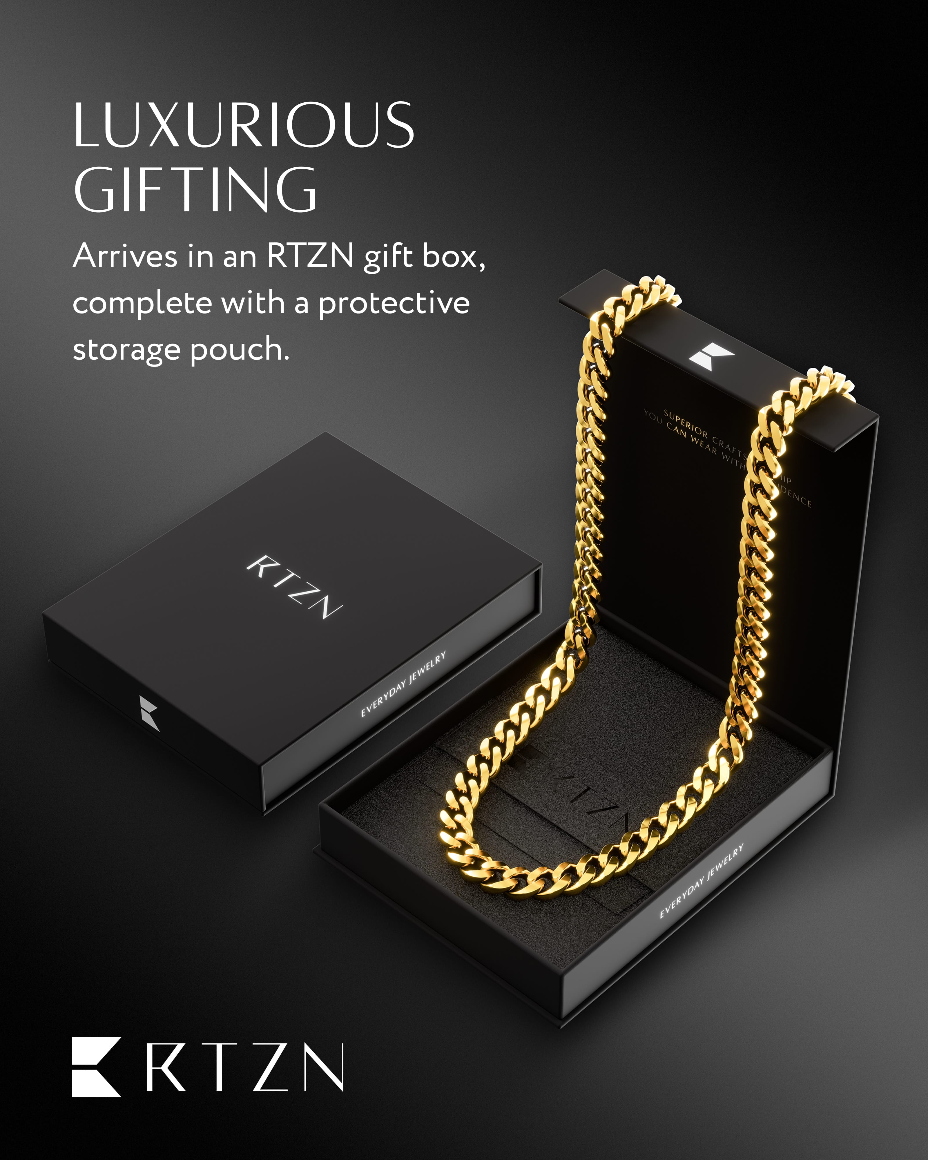 Gold Cuban Link Chain (8mm)