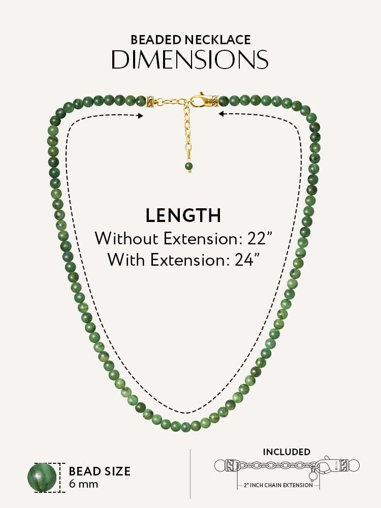 Green Jade Beaded Necklace RTZN