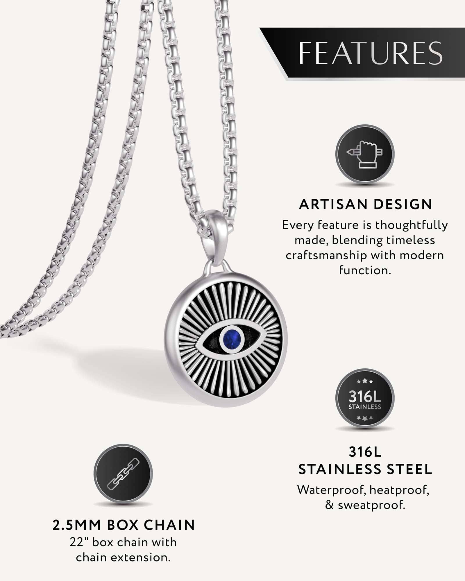 Evil Eye Pendant Necklace RTZN