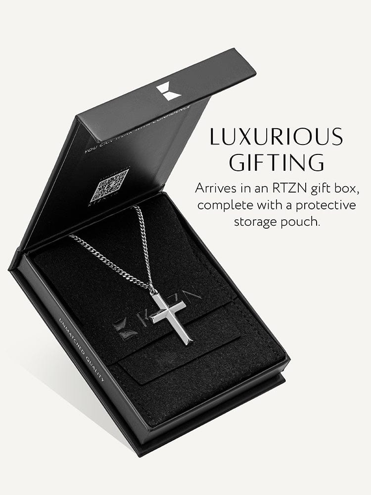Cross Pendant Necklace (Silver) RTZN