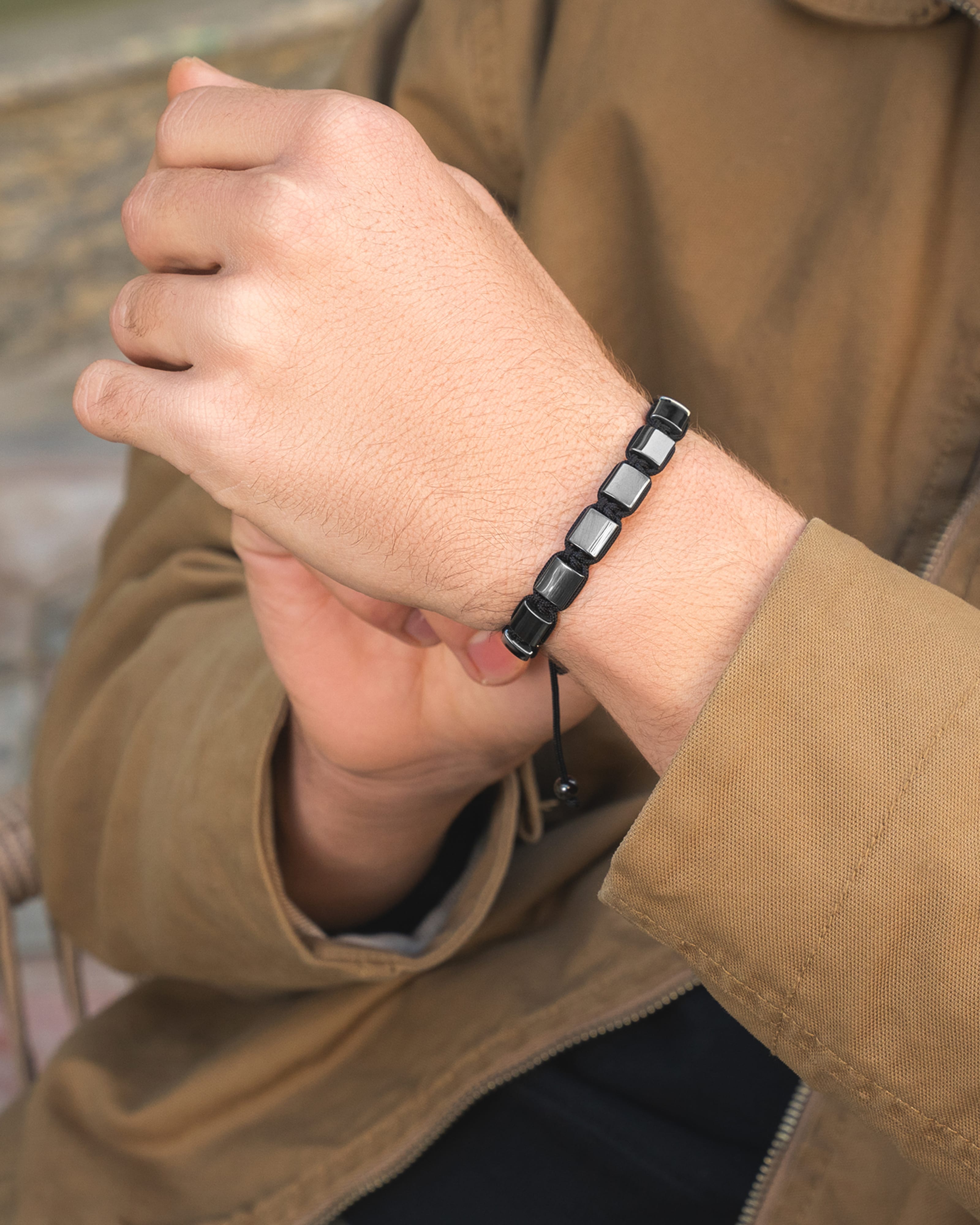 Hematite Beaded Bracelet - Havana