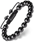 Pulsera de cuentas de obsidiana negra - Bali