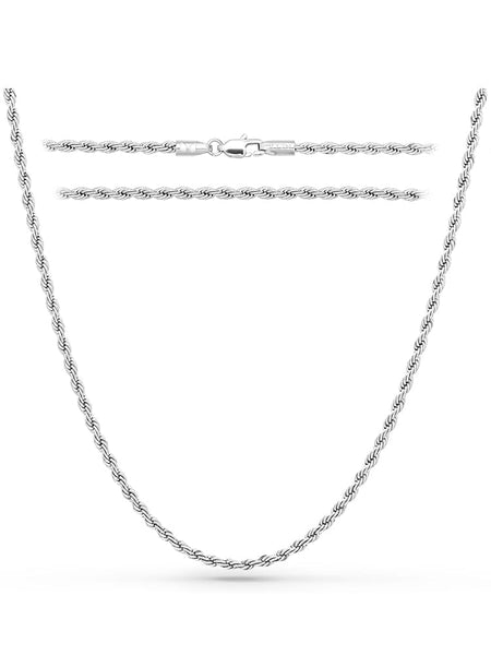 Silver Rope Chain for Men – 3mm RTZN Necklace