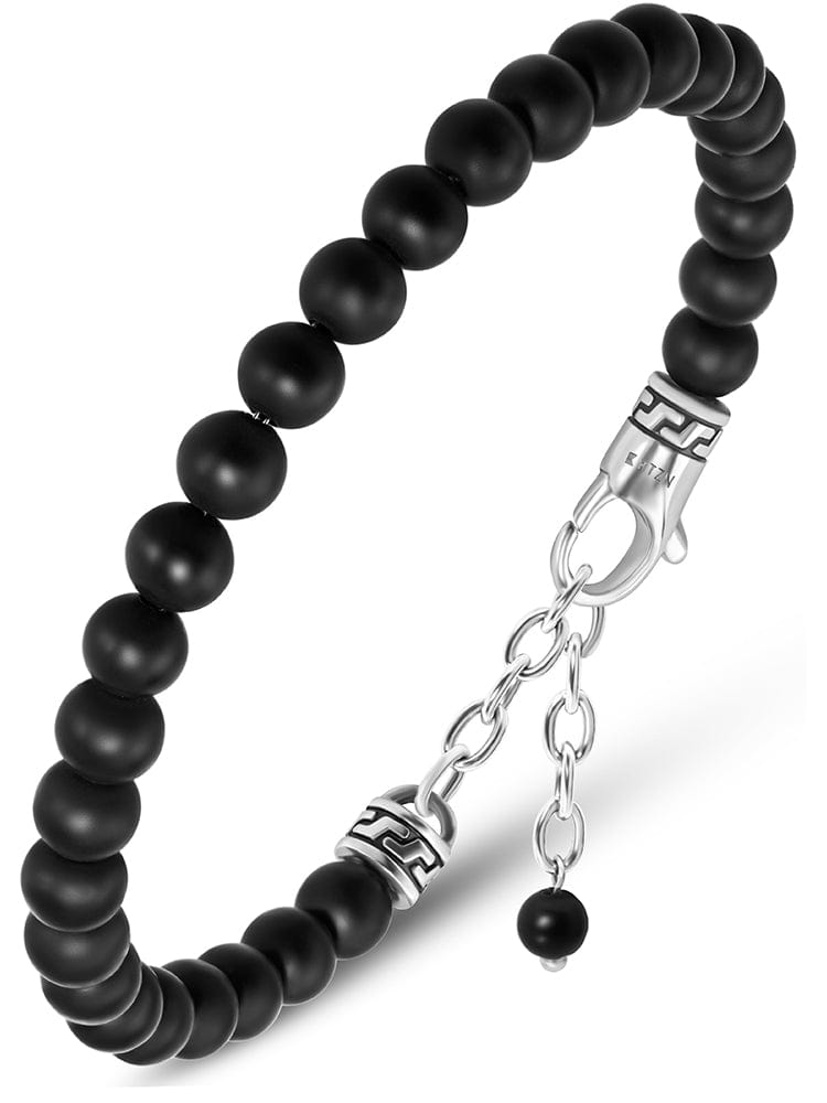 Black Onyx Beaded Bracelet - Chain Fit