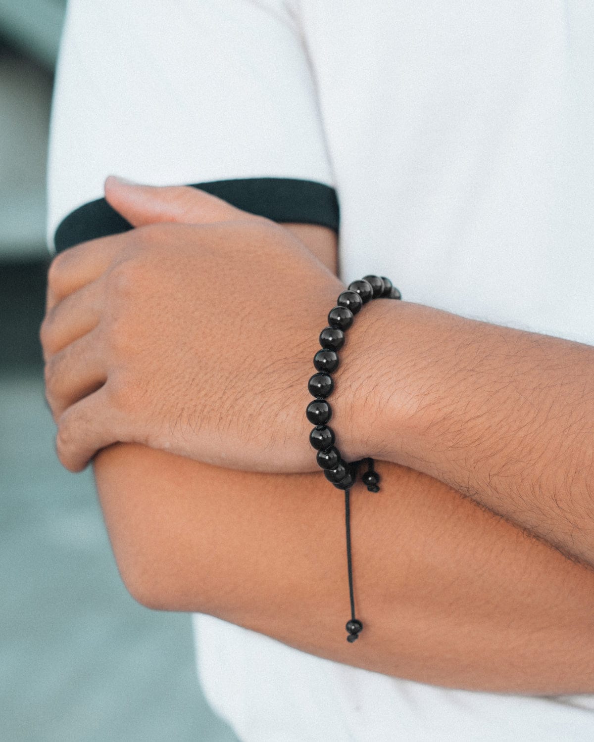 Black Obsidian Beaded Bracelet - Bali