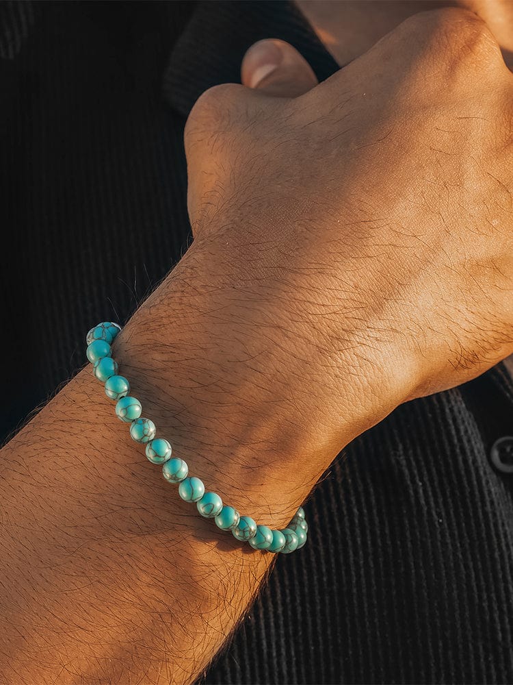 Turquoise Beaded Bracelet - Chain Fit