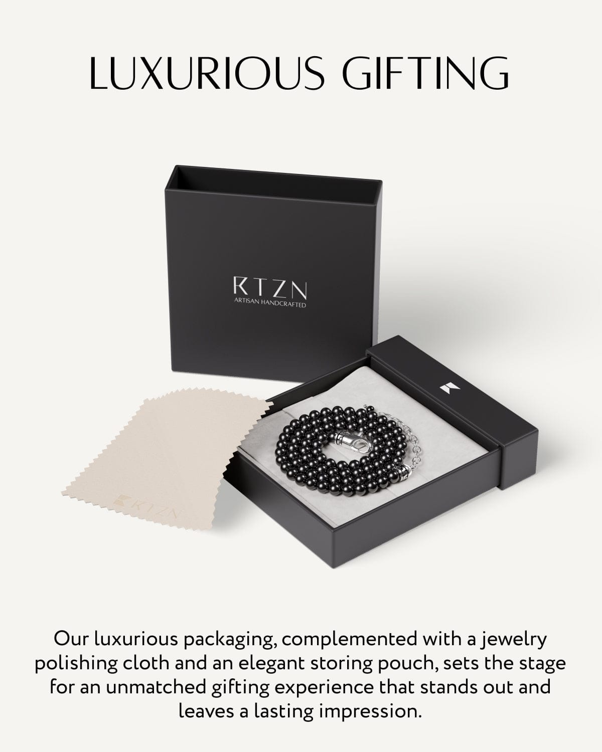 Black Obsidian Beaded Necklace