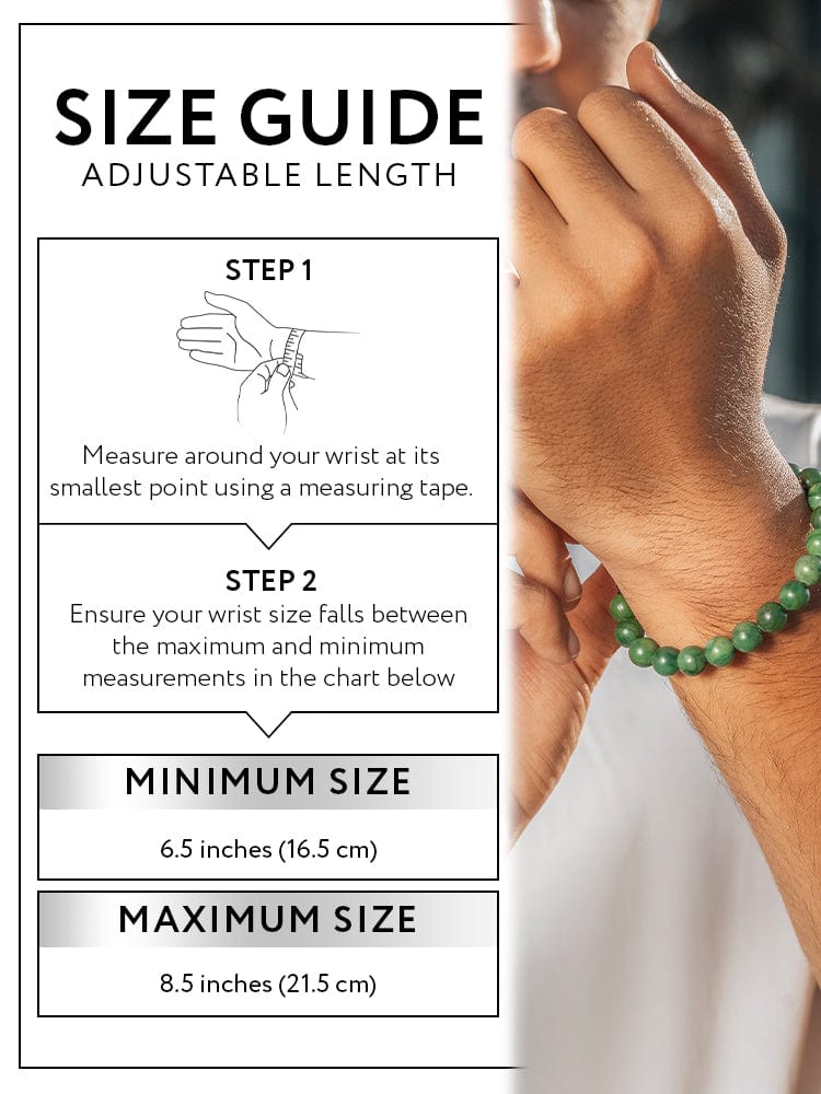 Jade Beaded Bracelet - Chain Fit