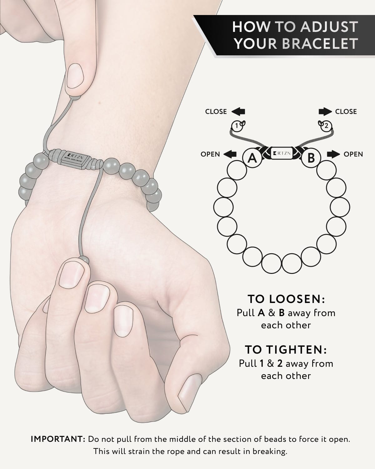 Black Obsidian Beaded Bracelet - Bali