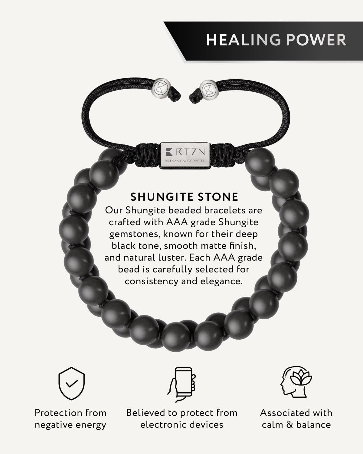 Shungite EMF Protection Bracelet - Morocco
