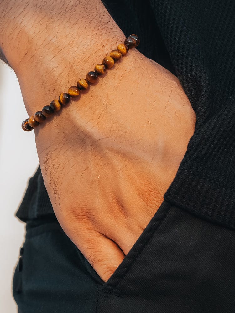 Tiger’s Eye Beaded Bracelet - Chain Fit