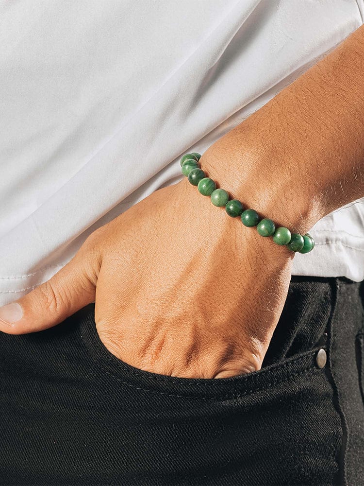 Jade Beaded Bracelet - Chain Fit