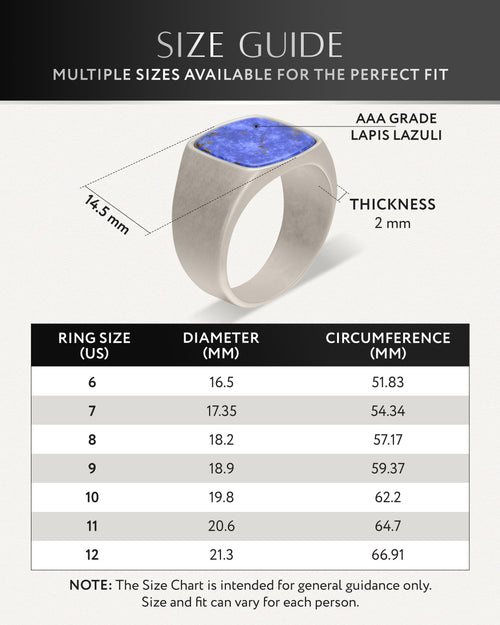 Lapis Lazuli Cushion Signet Ring RTZN