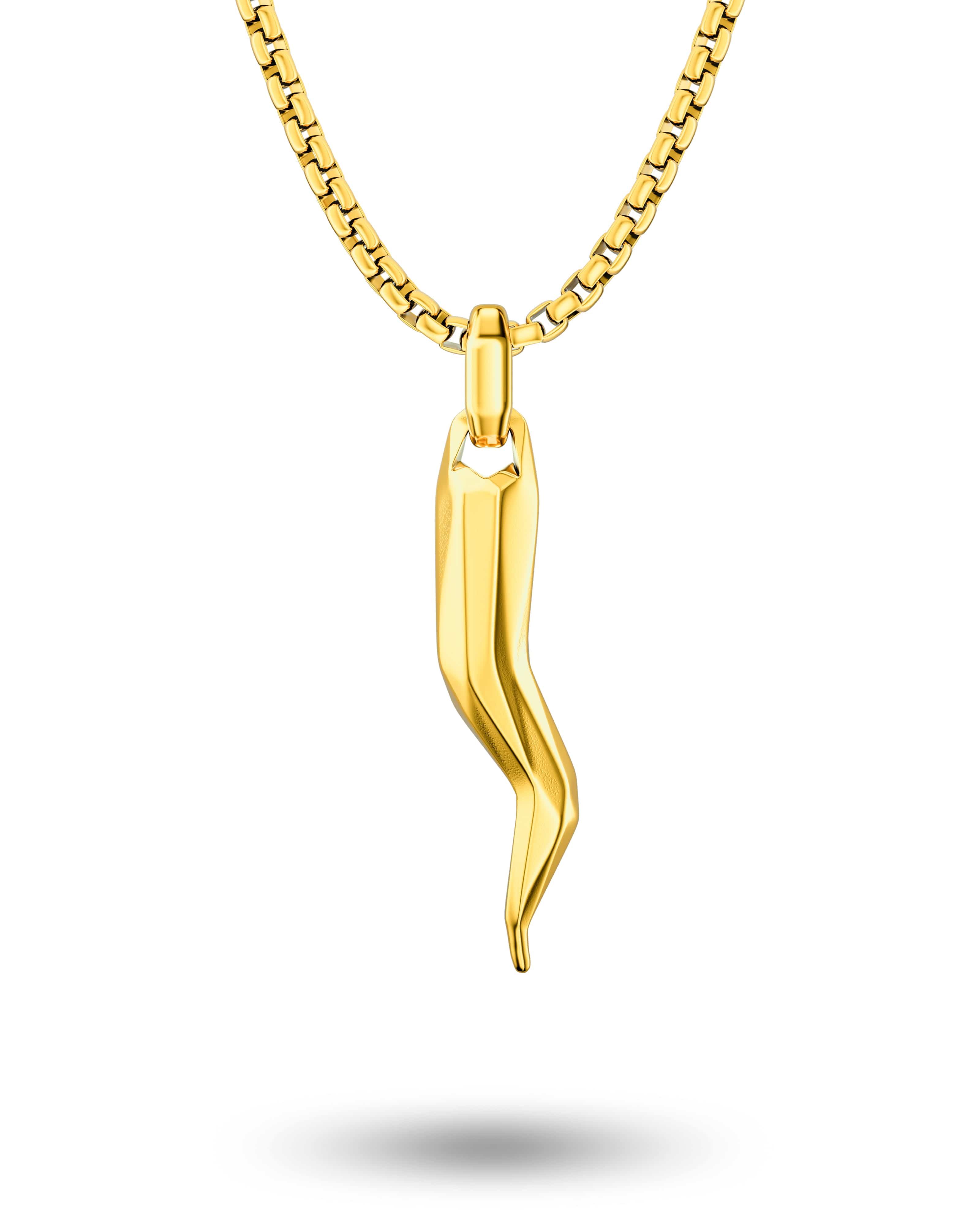 Italian Horn Necklace (Gold)