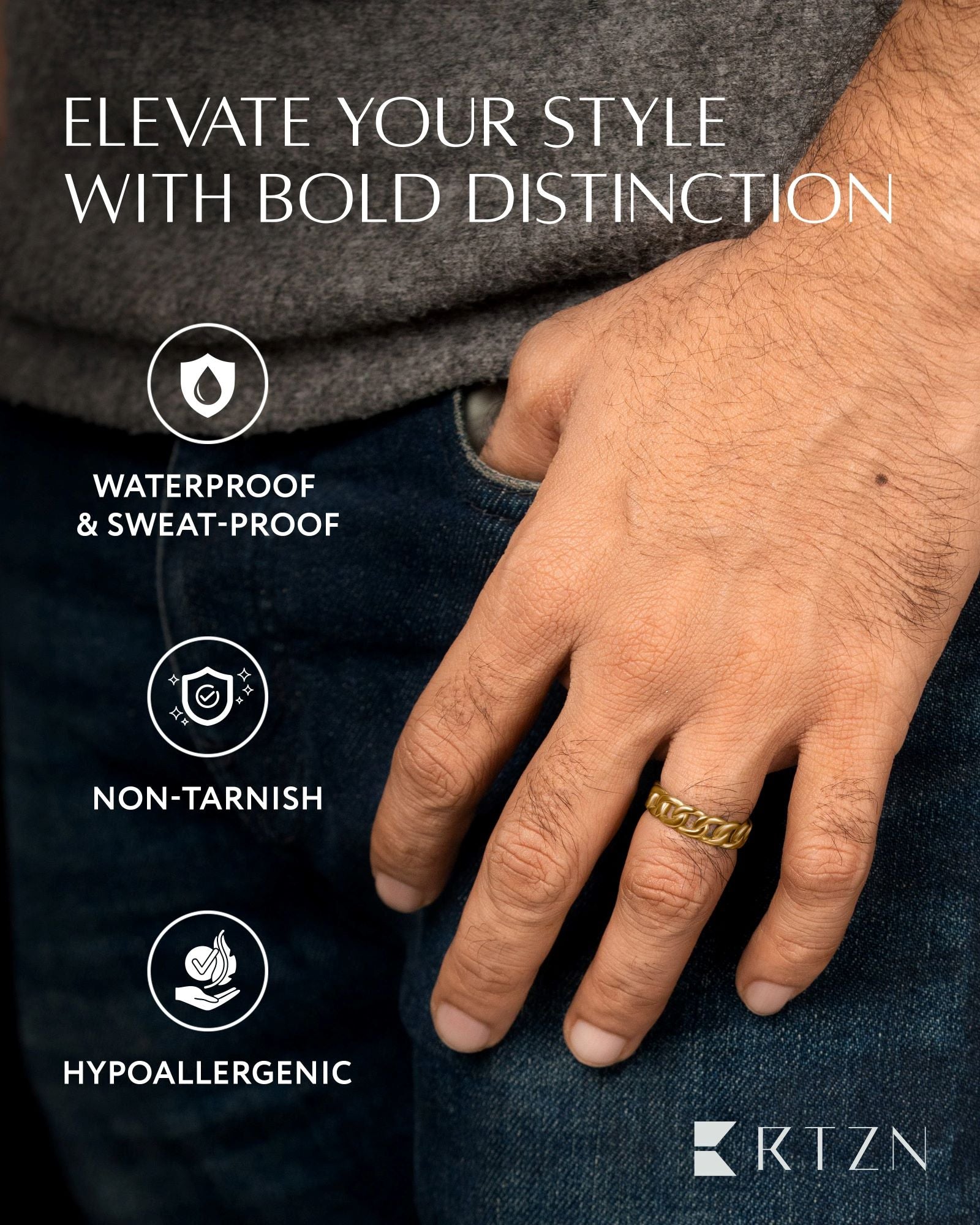 Cuban Link Ring (Gold) RTZN