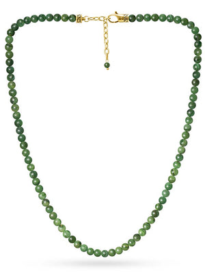 Collar de cuentas de jade verde