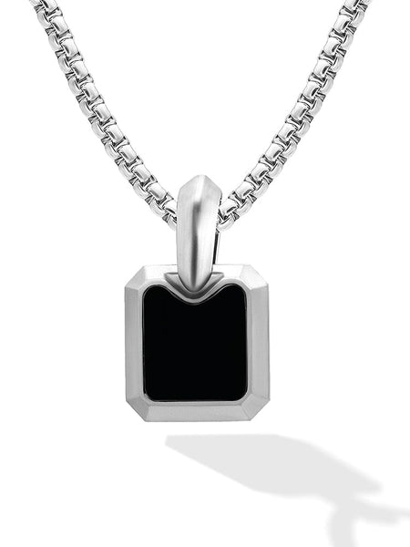 アクセサリー ONYX SQUARE STONE NECKLACE snj115 Amazon.com: Black Square Onyx Pendant Necklace Gold Plated Vintage