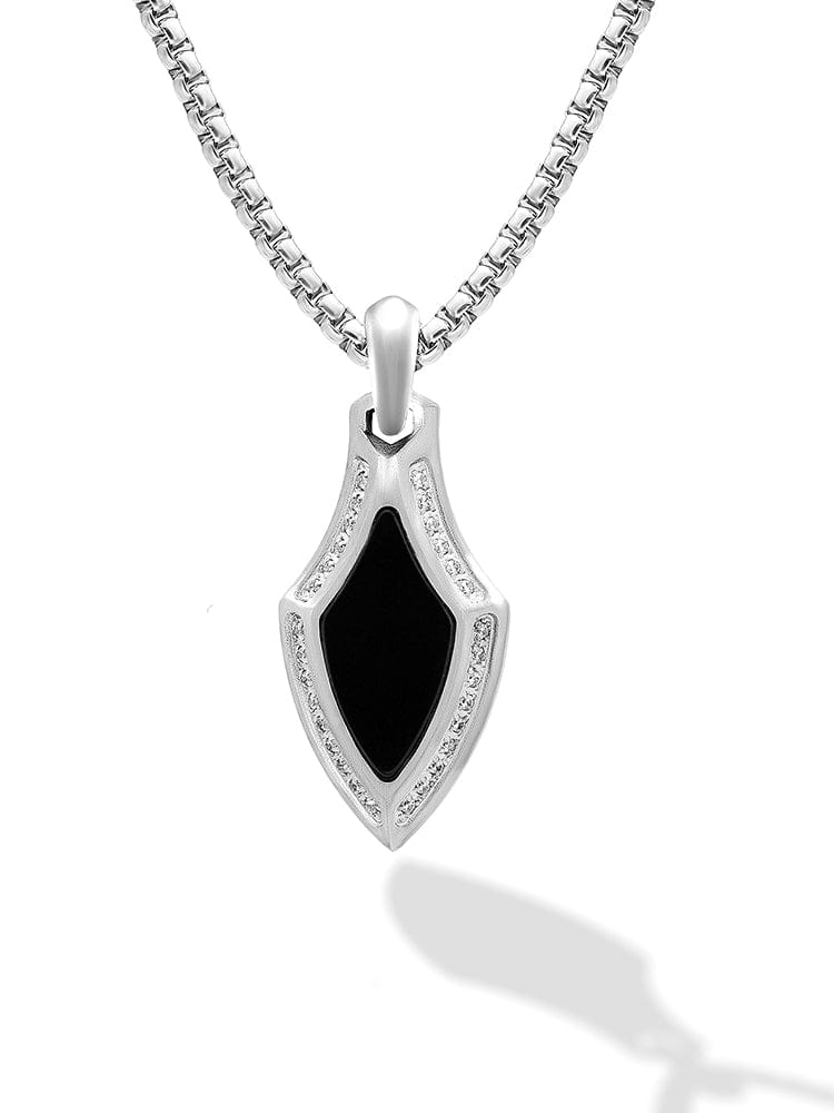 Black Onyx Arrowhead Pendant Necklace