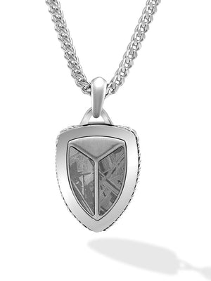 Meteorite Shield Pendant Necklace
