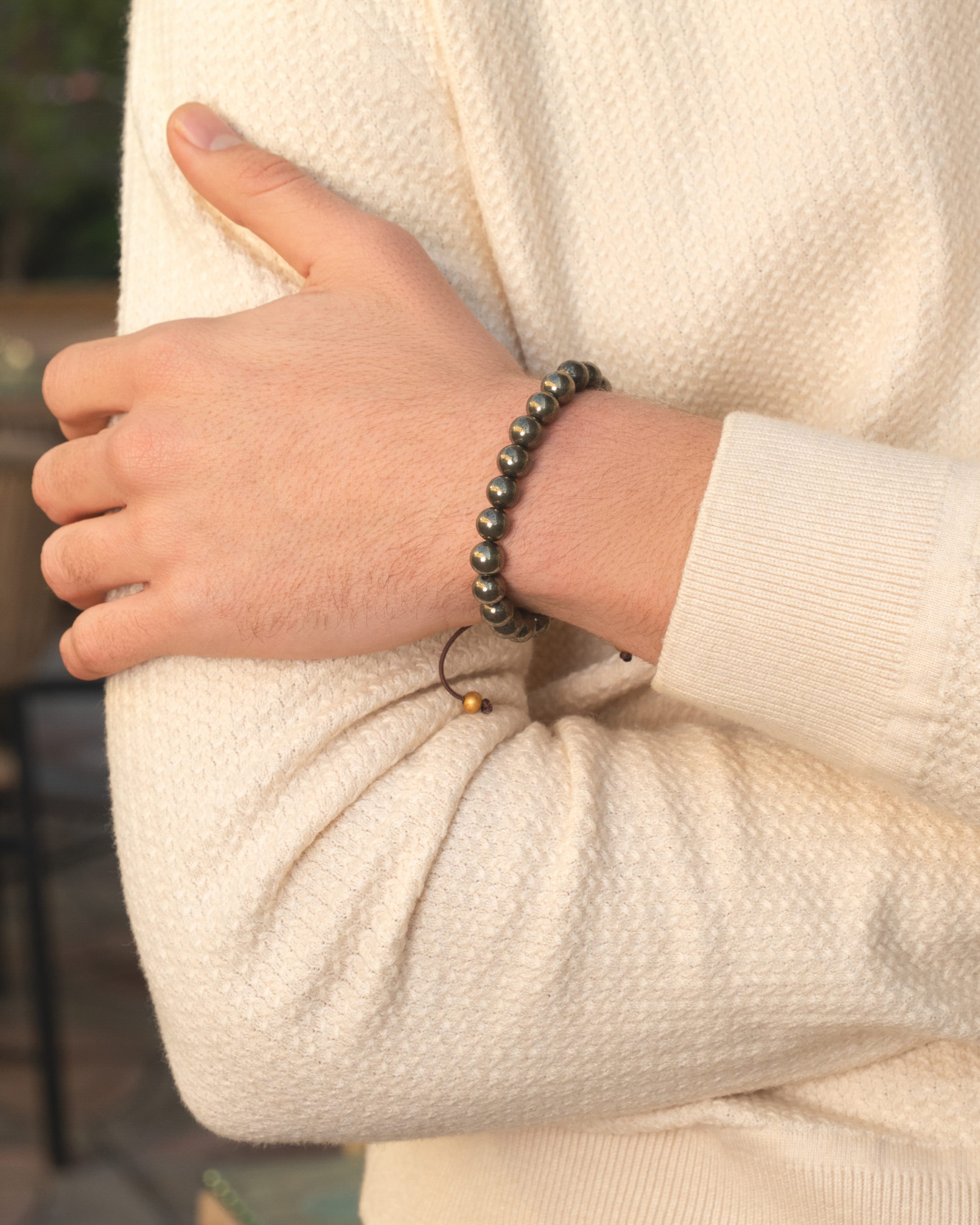 Pyrite Beaded Bracelet - Bali