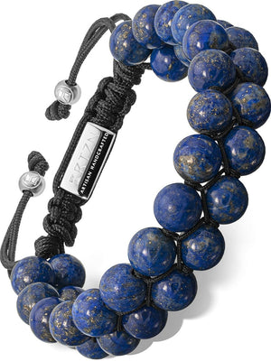 Pulsera de cuentas de lapislázuli azul para hombre de Marruecos