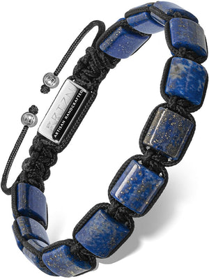 Men’s Blue Lapis Lazuli Beaded Bracelet Havana