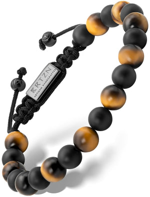 Tiger Eye & Black Onyx Beaded Bracelet - Tulum