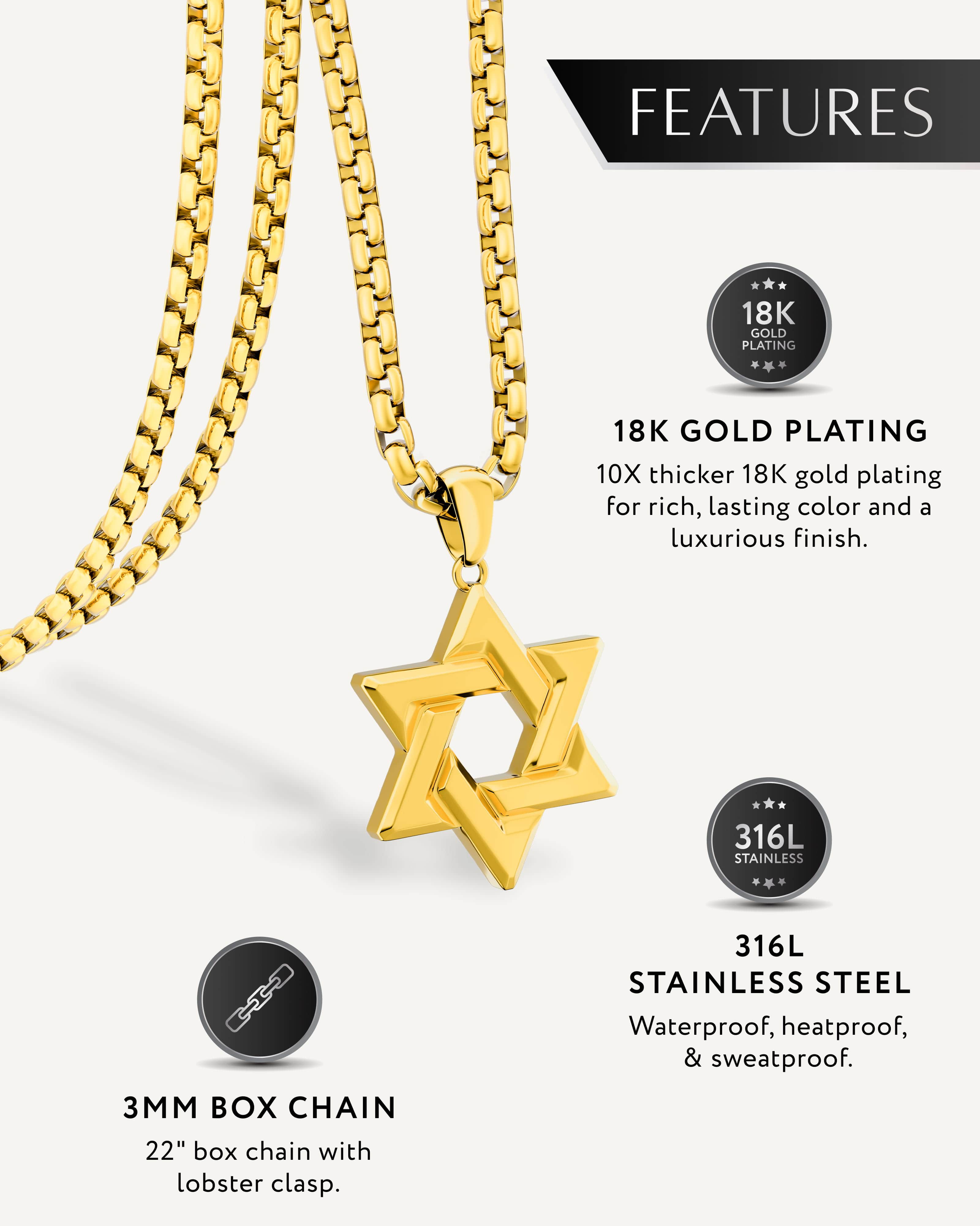 Star of David Pendant (Gold)