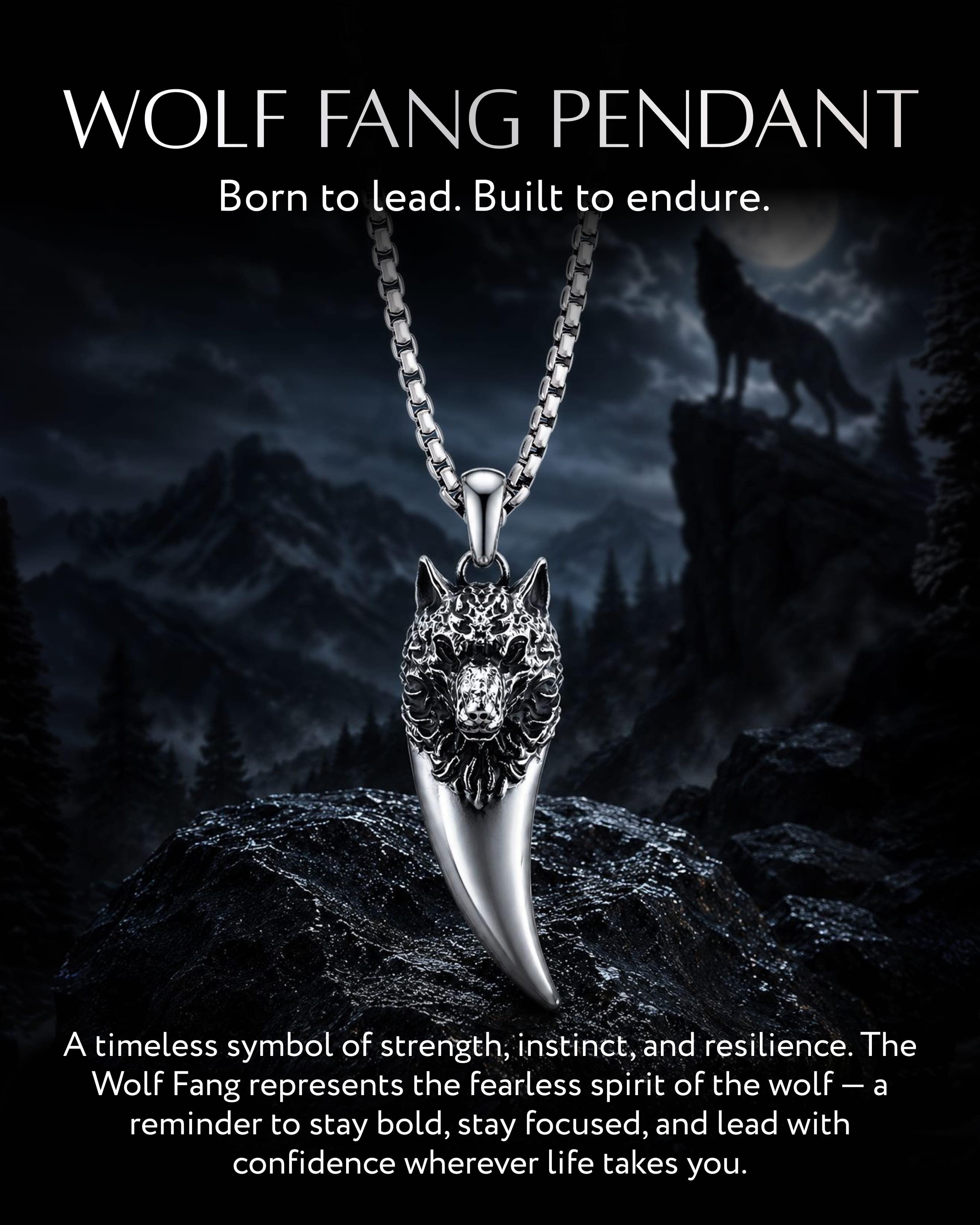 Wolf Fang Pendant (Silver)