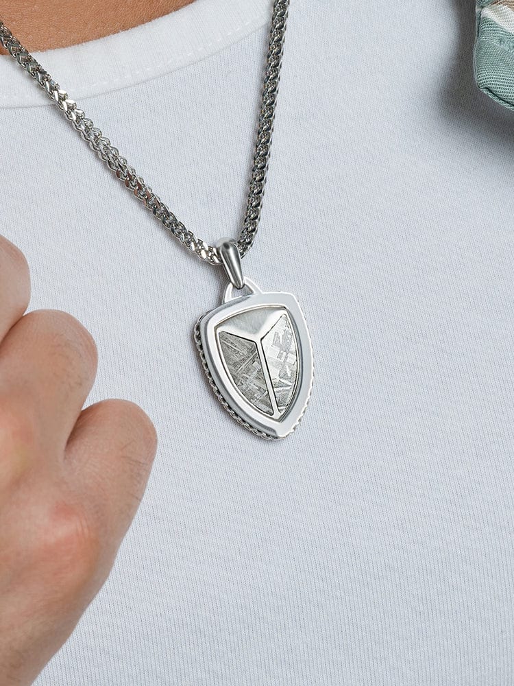 Meteorite Shield Pendant Necklaces RTZN