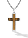 Tiger Eye Cross Pendant Necklace RTZN