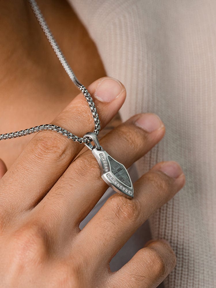 Meteorite Arrowhead Pendant Necklace