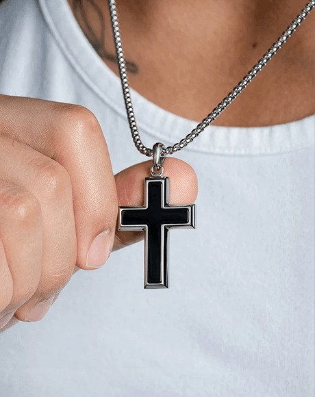 MEN'S #1 BLACK ONYX CROSS