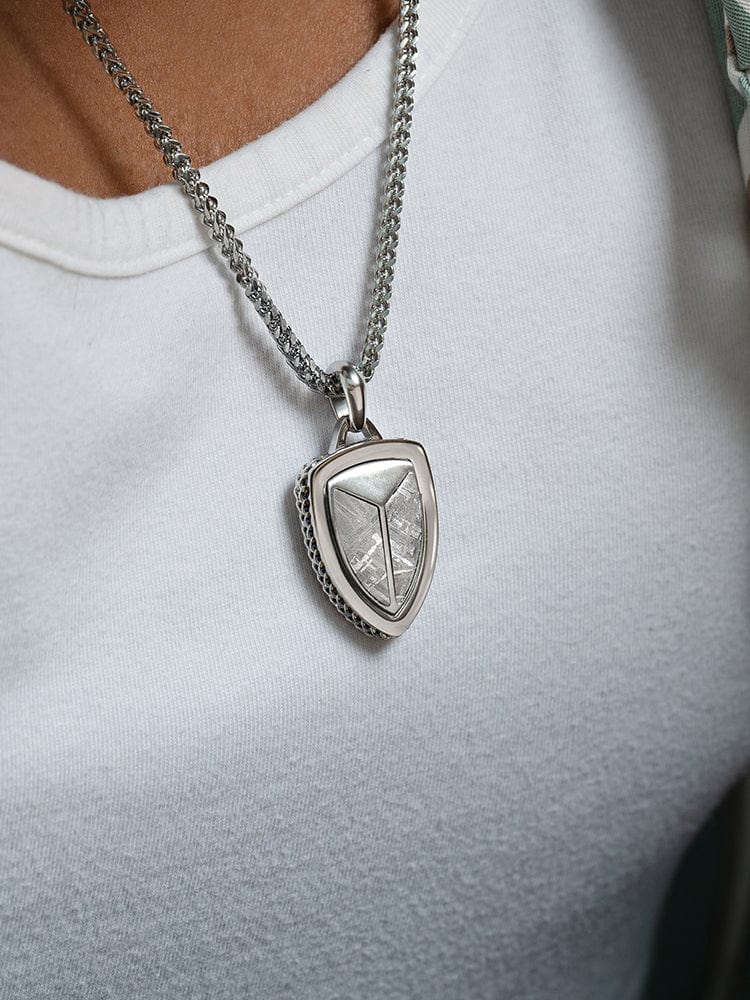 Meteorite Shield Pendant Necklaces RTZN