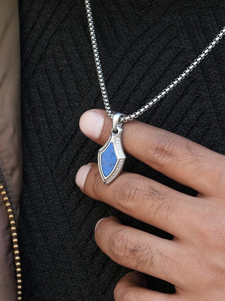 Lapis Lazuli Arrowhead Pendant Necklace